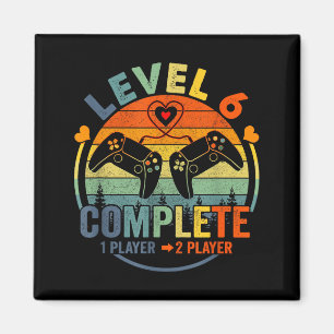 Gamer 6th Wedding Anniversary Level Magnet