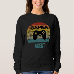 Gamer Agent Vintage 60s 70s Gaming Sweatshirt