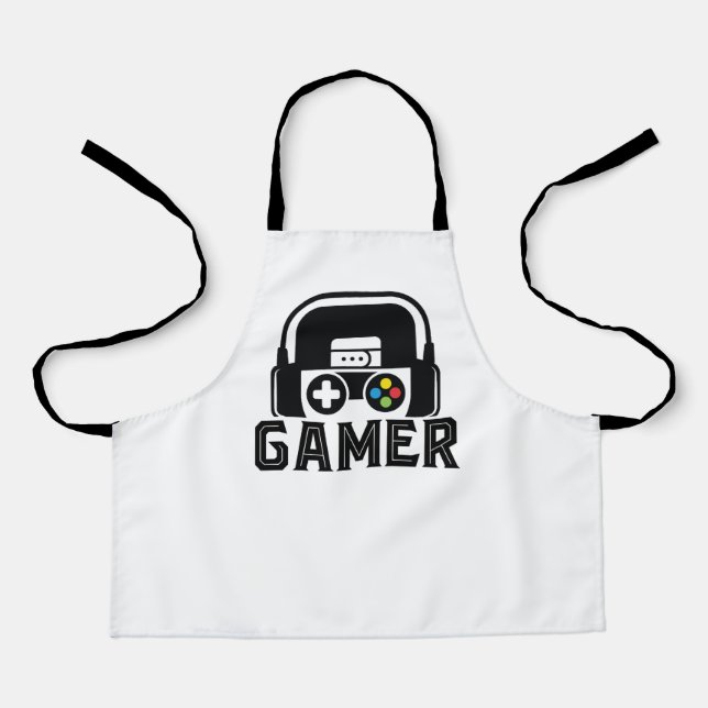Gamer: an original and fun design apron (Front)
