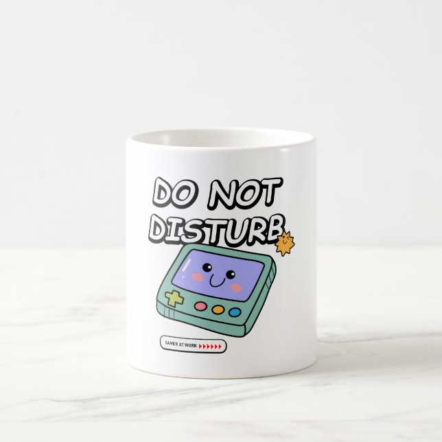 Gamer at work, do not disturb! coffee mug (Center)