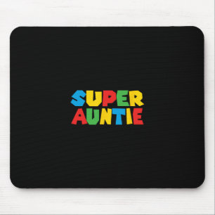 Gamer Aunt Super Auntie Funny Gaming Matching Dad Mouse Pad