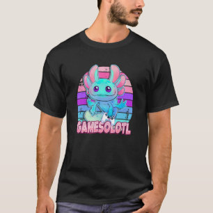 Gamer Axalotl Gaming Cute Axolotl Video Gamer  Boy T-Shirt