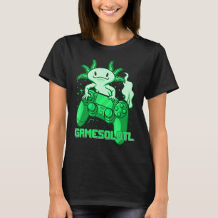 Gamer Axolotl Cute Axolotl Gaming Video Gamer  Boy T-Shirt