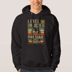 Gamer Birthday 38 Men Women Gaming Awesome Since Hoodie