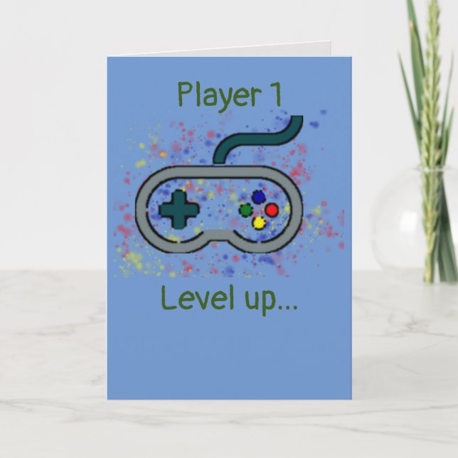 Gamer birthday card (Front)