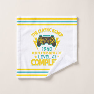 Gamer Birthday Gift Custom Year and Age, Classic Wash Cloth
