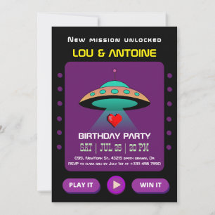 Gamer Birthday Invitation