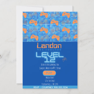 Gamer Birthday  Invitation