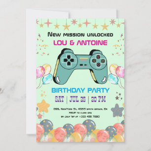 Gamer Birthday Invitation