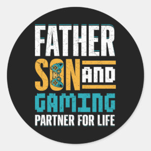 Gamer Bond – Father And Son Game Together  Classic Round Sticker