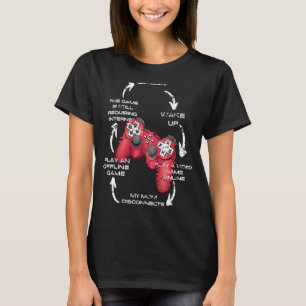 Gamer Boy Daily Life Cycle   Gaming Teens Kids Gam T-Shirt