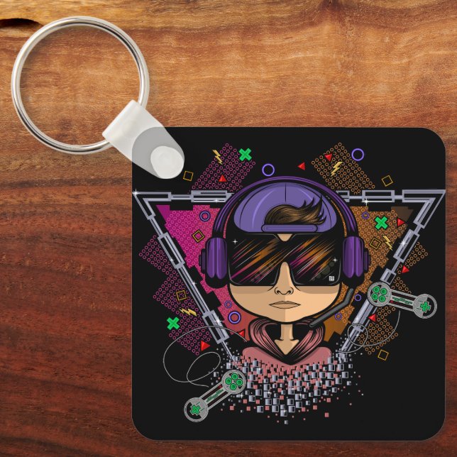 Gamer Boy Key Ring (Front)