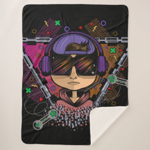 Gamer Boy Sherpa Blanket