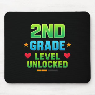 Gamer Boys Ck To School 2nd Grade First Day Second Mouse Pad