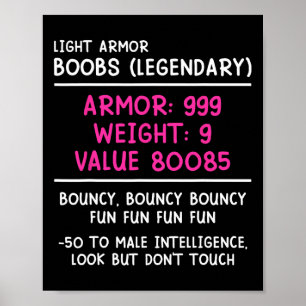 Gamer Breast (legendary) Video Player Gaming Girl Poster