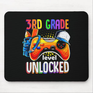Gamer Byck To School Gamepad 3rd Third Grade Level Mouse Pad