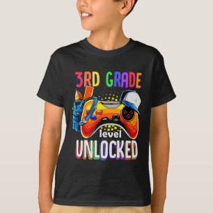 Gamer Byck To School Gamepad 3rd Third Grade Level T-Shirt