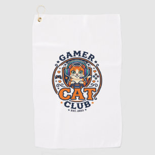 Gamer Cat Cat Mum Gift Idea - Gamer Cat Club_1 Golf Towel