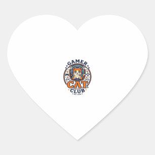 Gamer Cat Cat Mum Gift Idea - Gamer Cat Club_1 Heart Sticker