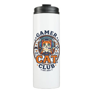 Gamer Cat Cat Mum Gift Idea - Gamer Cat Club_1 Thermal Tumbler