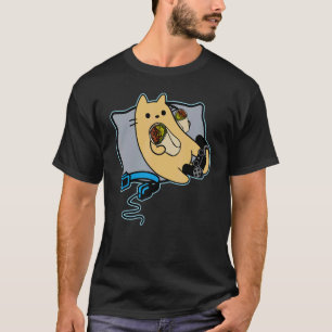 Gamer Cat Eating Burrito T-Shirt