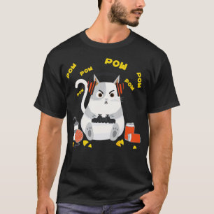 Gamer Cat Funny Video Game Design T-Shirt