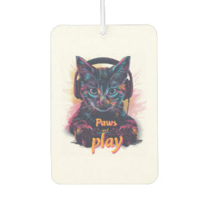 Gamer Cat Level Up Car Air Freshener