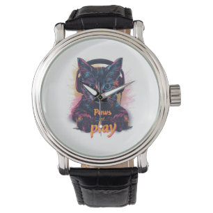Gamer Cat Level Up Watch