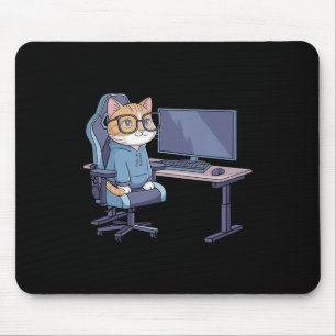 Gamer Cat Squad Funny Meme  Mouse Pad