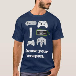 Gamer Choose Your Weapon Kids Teens Video Game T-Shirt