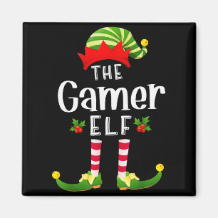 Gamer Christmas Elf Matching Pajama X-mas Party  Magnet