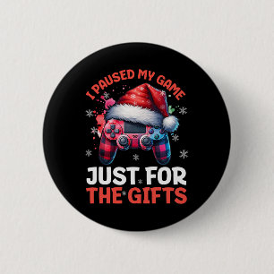 Gamer Christmas Gaming Xmas Video Games Boys Chris 6 Cm Round Badge