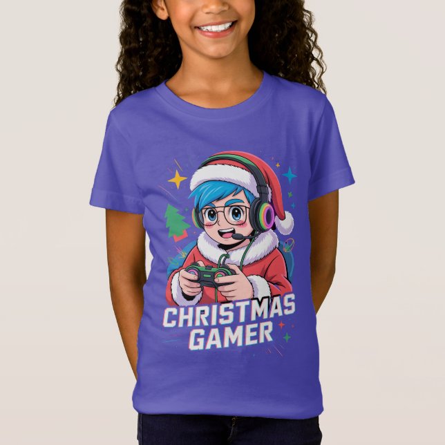 Gamer Christmas Gifts Cool Kids Holiday Gamer  T-Shirt (Front)