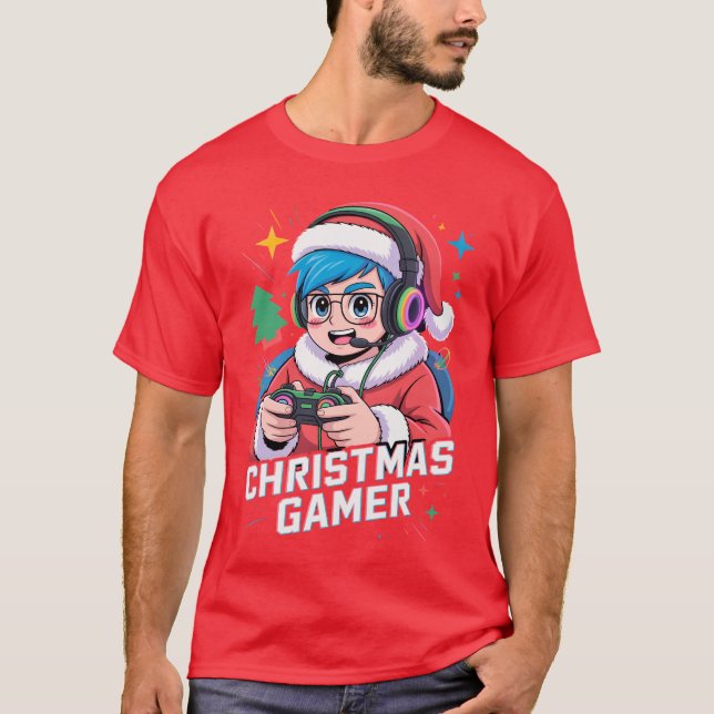 Gamer Christmas Gifts Cool Kids Holiday Gamer  T-Shirt (Front)