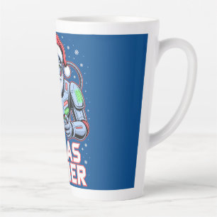 Gamer Christmas Gifts Cyber Santa Robot Xmas Gamer Latte Mug