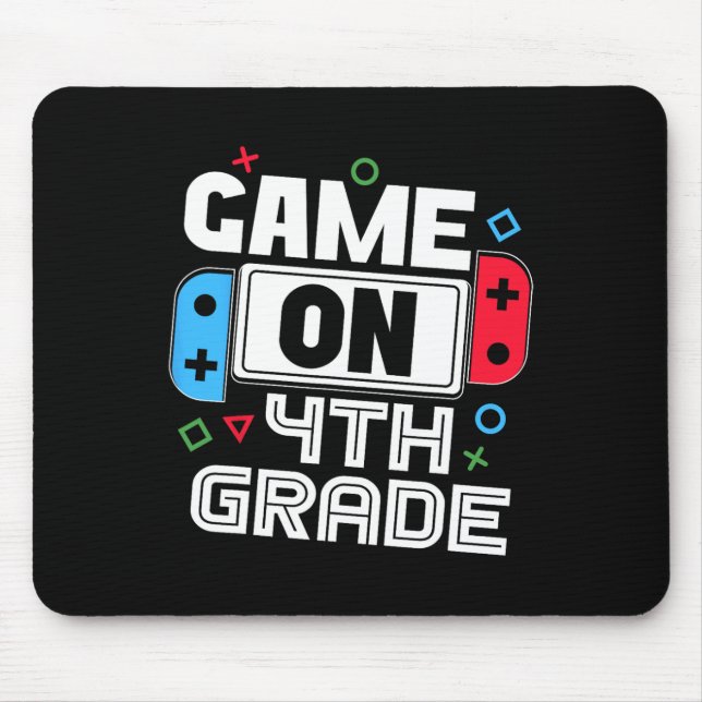 Gamer Ck To School Funny Game 4th Grade Kids Boys  Mouse Pad (Front)