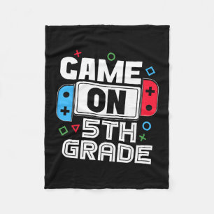 Gamer Ck To School Funny Game 5th Grade Kids Boys  Fleece Blanket