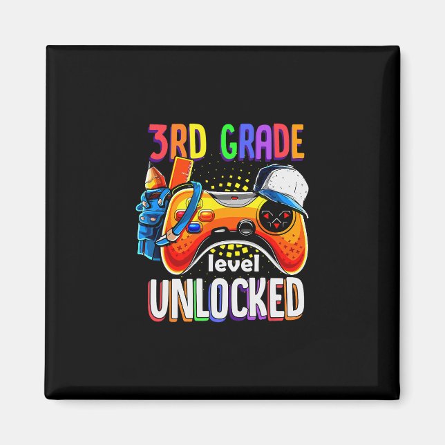 Gamer Ck To School Gamepad 3rd Third Grade Level U Magnet (Front)