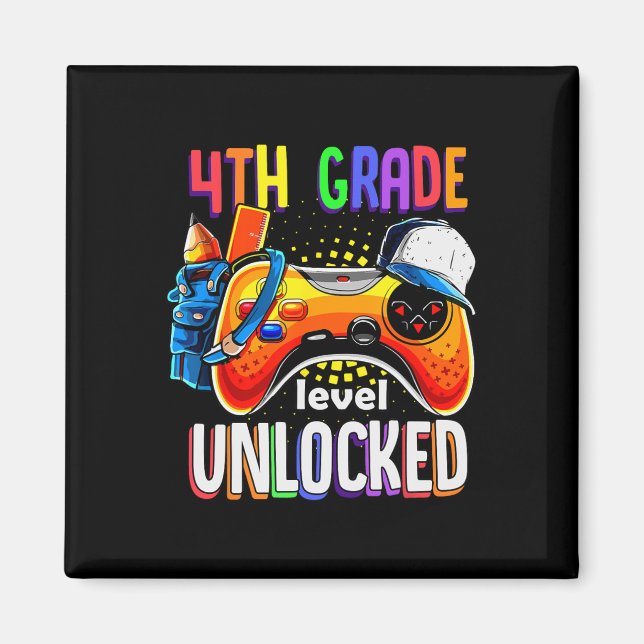 Gamer Ck To School Gamepad 4th Fourth Grade Level  Magnet (Front)
