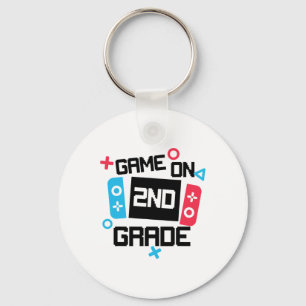 Gamer Ck To School Shirt Boy Game On Second 2nd Gr Key Ring