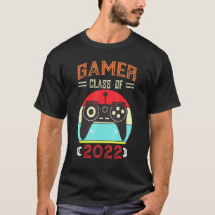 Gamer Class Of 2022 Gaming Vintage Retro Graduatio T-Shirt