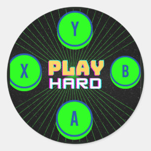 gamer  classic round sticker