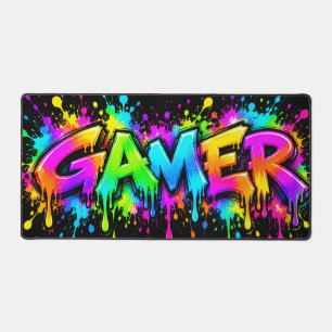 Gamer Colourful Graffiti Gaming Mouse Pad Desk Mat