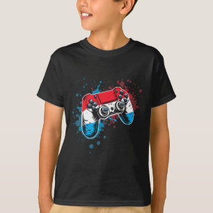Gamer Controller With Luxembourg Flag  T-Shirt