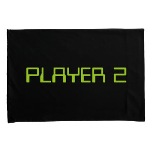Gamer Couple. Player 1 Player 2 Pillowcase