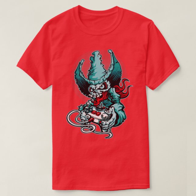Gamer Cowboy Skeleton T-Shirt (Design Front)