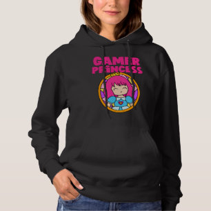 Gamer Cute Princess Video Game  For Her Hoodie