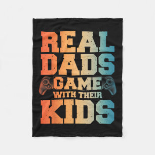 Gamer Dad Art For Gaming Dad Daddy Men Game Lover  Fleece Blanket