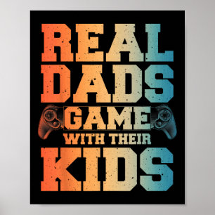 Gamer Dad Art For Gaming Dad Daddy Men Game Lover Poster