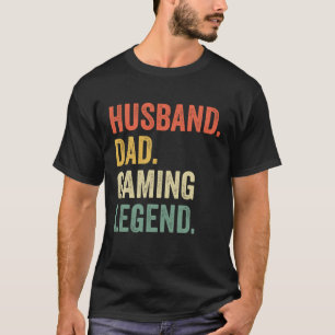 Gamer Dad Funny Husband Dad Video Game Legend Fath T-Shirt